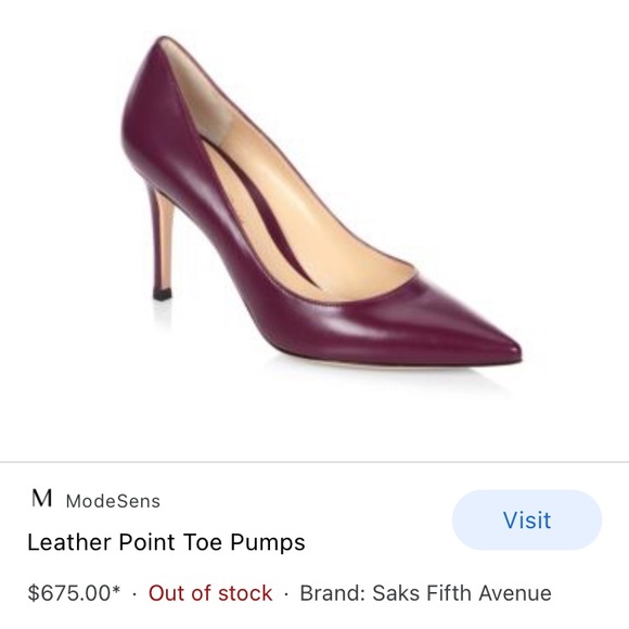Gianvito Rossi Nappa Prune genuine leather pumps, size 40, New in box, $400 - Picture 3 of 11